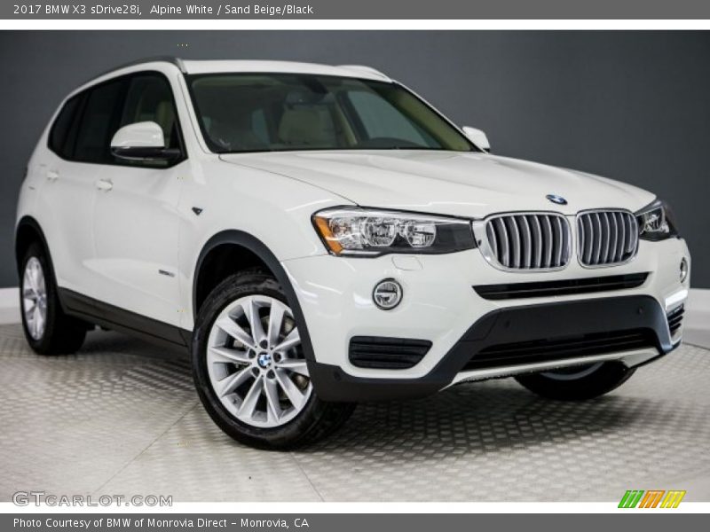 Alpine White / Sand Beige/Black 2017 BMW X3 sDrive28i