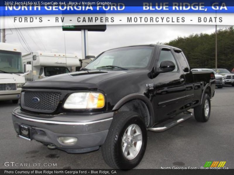 Black / Medium Graphite 2002 Ford F150 XLT SuperCab 4x4