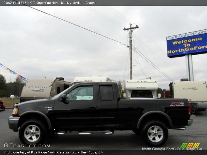 Black / Medium Graphite 2002 Ford F150 XLT SuperCab 4x4