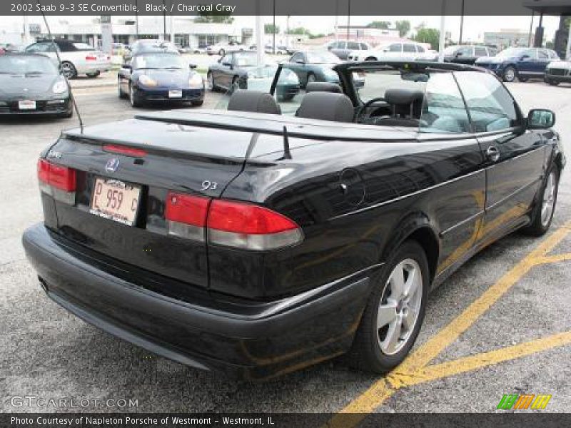 Black / Charcoal Gray 2002 Saab 9-3 SE Convertible