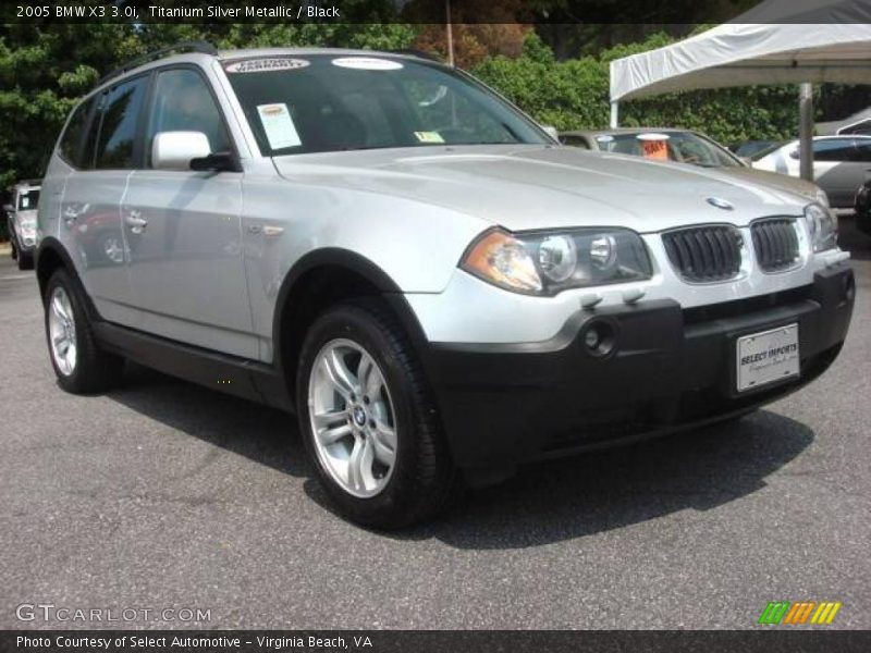 Titanium Silver Metallic / Black 2005 BMW X3 3.0i