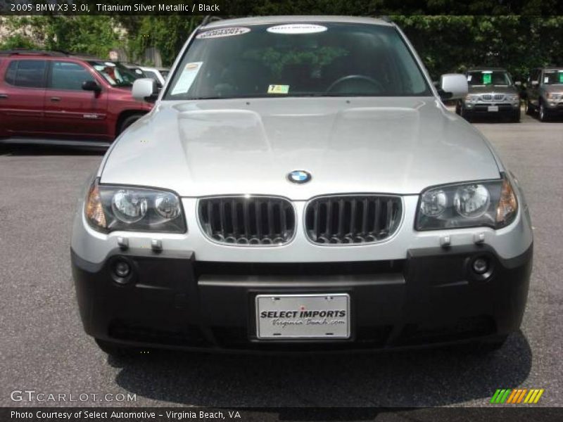 Titanium Silver Metallic / Black 2005 BMW X3 3.0i