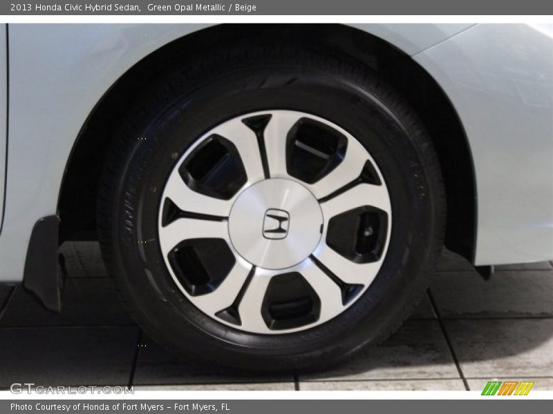 Green Opal Metallic / Beige 2013 Honda Civic Hybrid Sedan