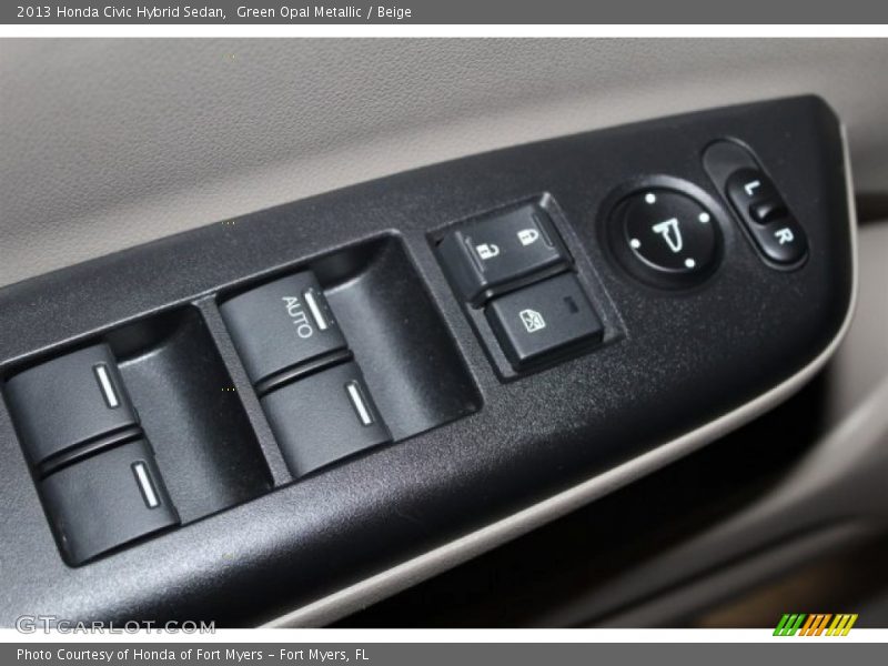 Green Opal Metallic / Beige 2013 Honda Civic Hybrid Sedan