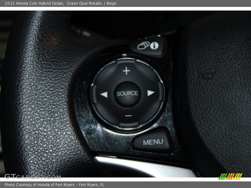 Green Opal Metallic / Beige 2013 Honda Civic Hybrid Sedan