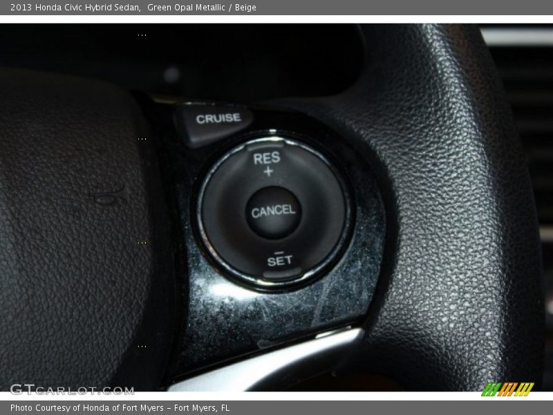 Green Opal Metallic / Beige 2013 Honda Civic Hybrid Sedan