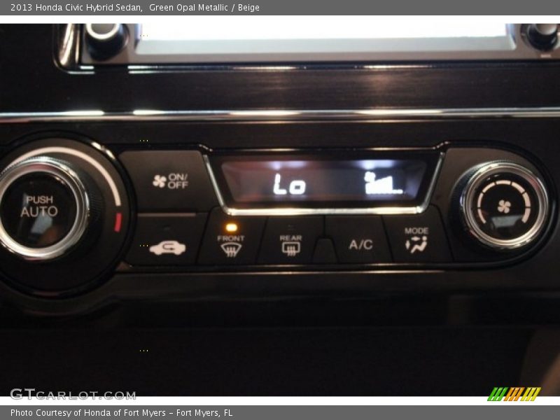 Green Opal Metallic / Beige 2013 Honda Civic Hybrid Sedan