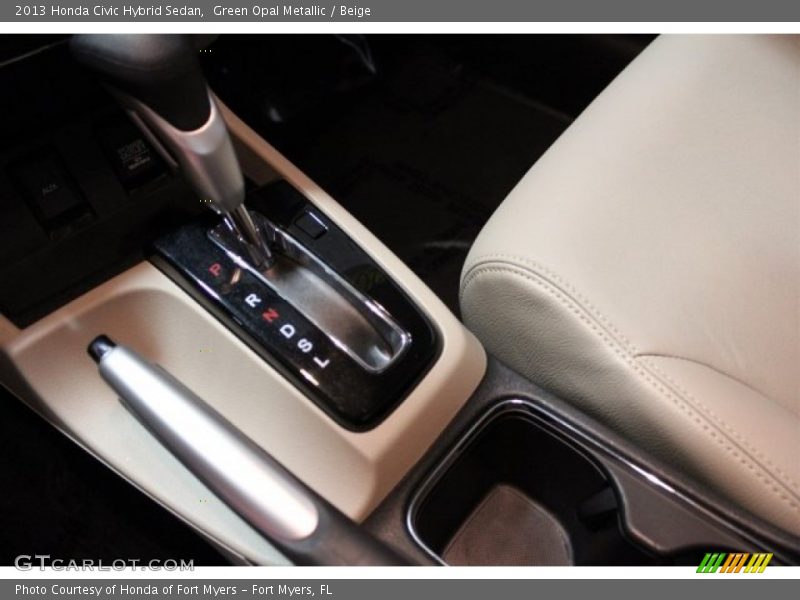 Green Opal Metallic / Beige 2013 Honda Civic Hybrid Sedan