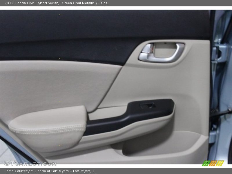 Green Opal Metallic / Beige 2013 Honda Civic Hybrid Sedan