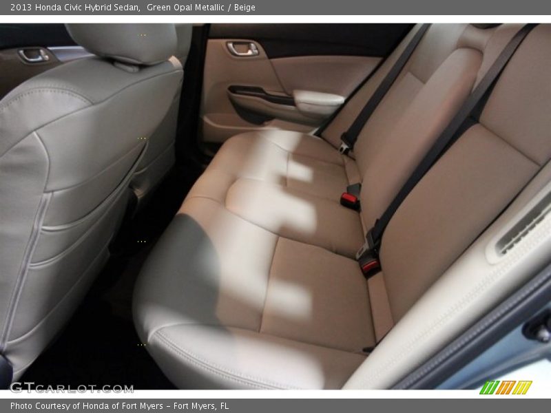 Green Opal Metallic / Beige 2013 Honda Civic Hybrid Sedan