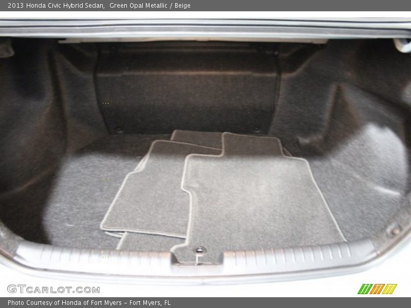 Green Opal Metallic / Beige 2013 Honda Civic Hybrid Sedan