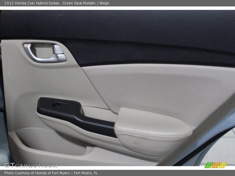 Green Opal Metallic / Beige 2013 Honda Civic Hybrid Sedan