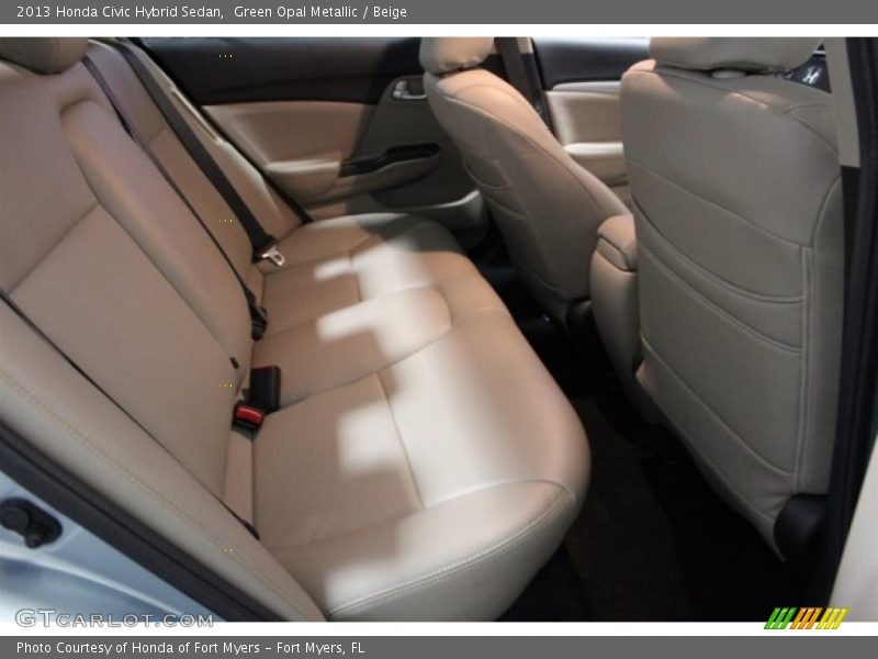 Green Opal Metallic / Beige 2013 Honda Civic Hybrid Sedan