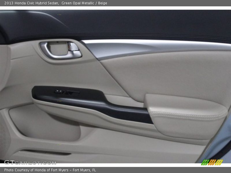 Green Opal Metallic / Beige 2013 Honda Civic Hybrid Sedan
