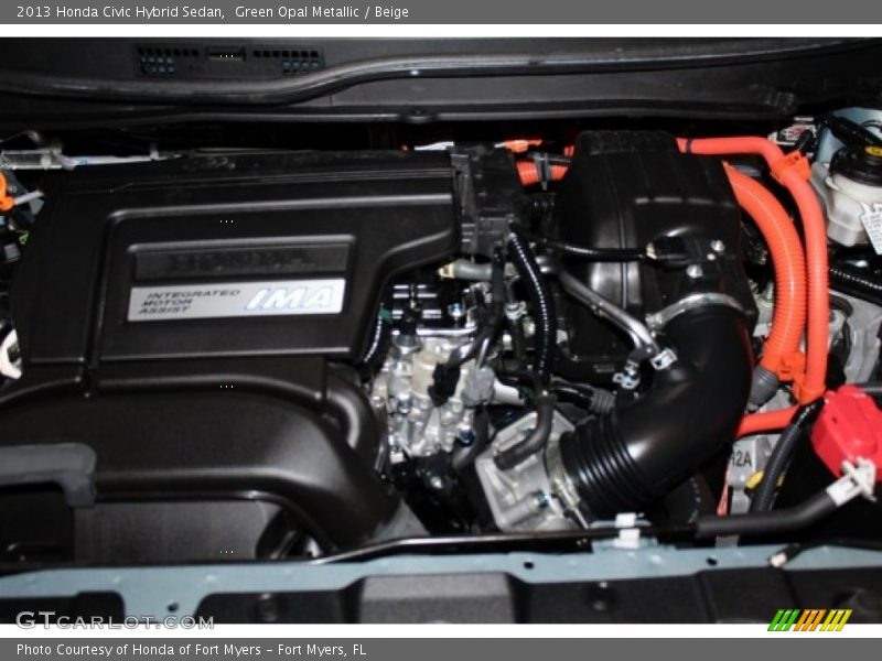 Green Opal Metallic / Beige 2013 Honda Civic Hybrid Sedan