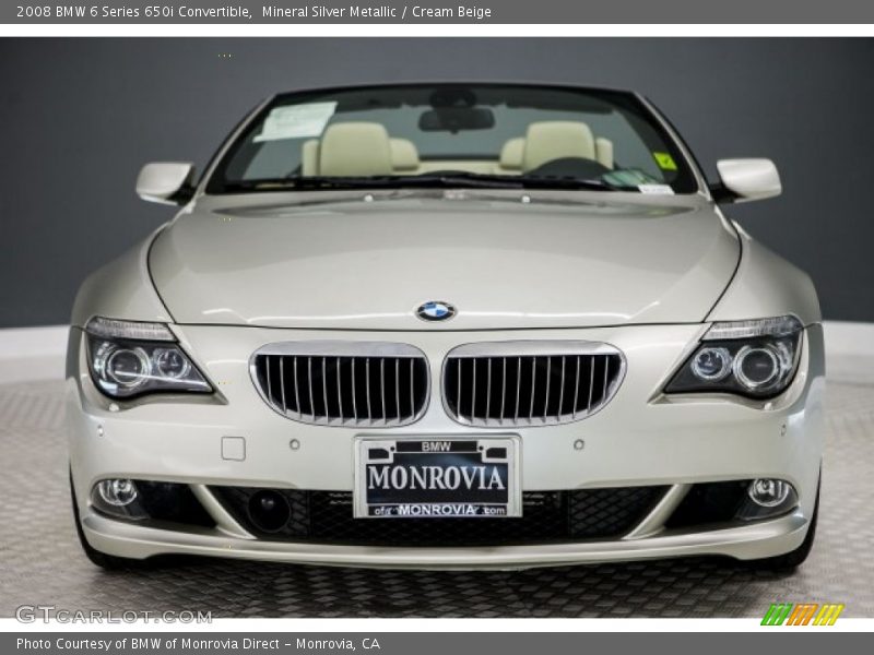 Mineral Silver Metallic / Cream Beige 2008 BMW 6 Series 650i Convertible