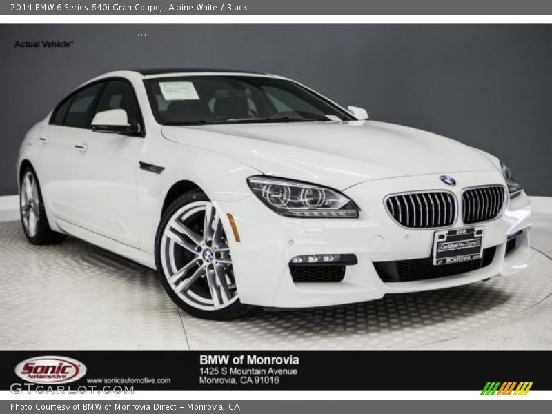 Alpine White / Black 2014 BMW 6 Series 640i Gran Coupe