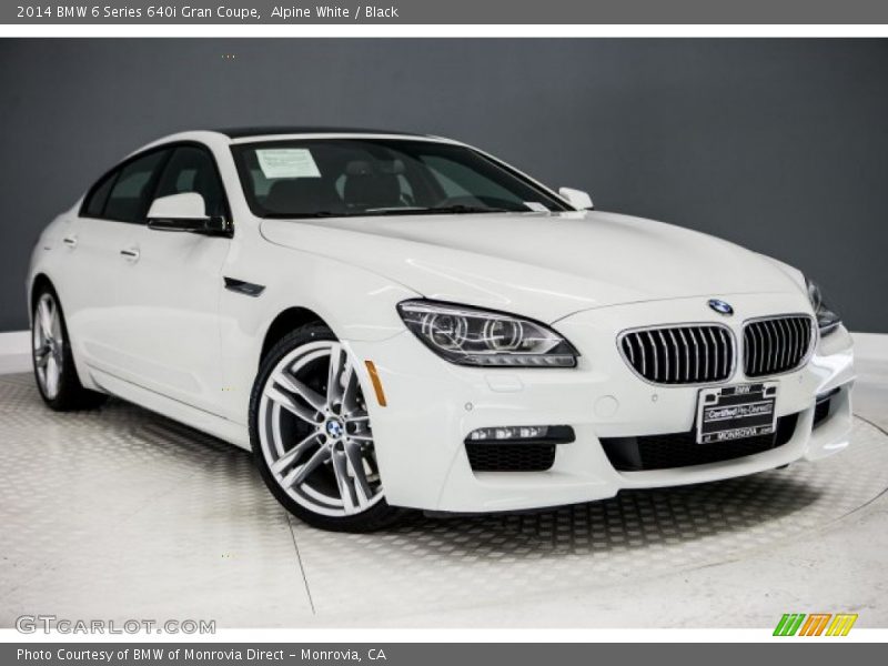 Alpine White / Black 2014 BMW 6 Series 640i Gran Coupe
