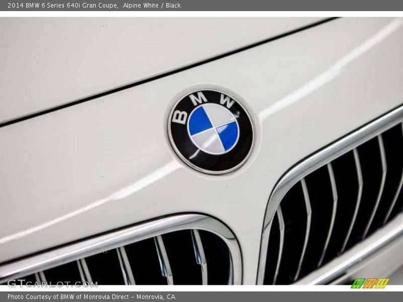 Alpine White / Black 2014 BMW 6 Series 640i Gran Coupe
