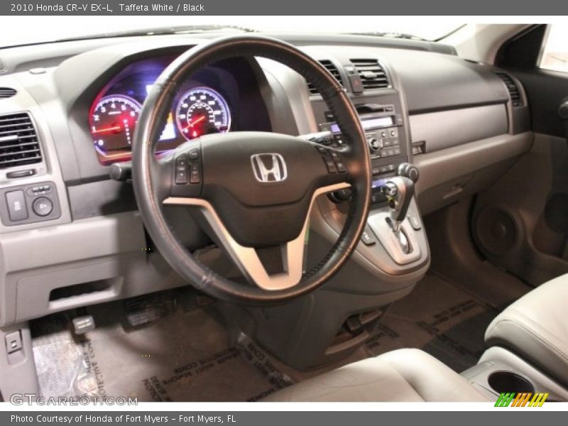 Taffeta White / Black 2010 Honda CR-V EX-L