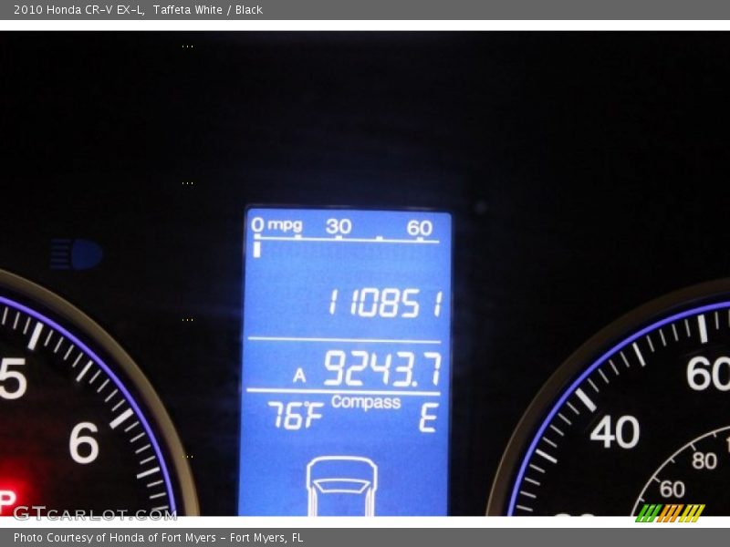 Taffeta White / Black 2010 Honda CR-V EX-L