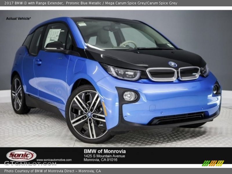 Protonic Blue Metallic / Mega Carum Spice Grey/Carum Spice Grey 2017 BMW i3 with Range Extender