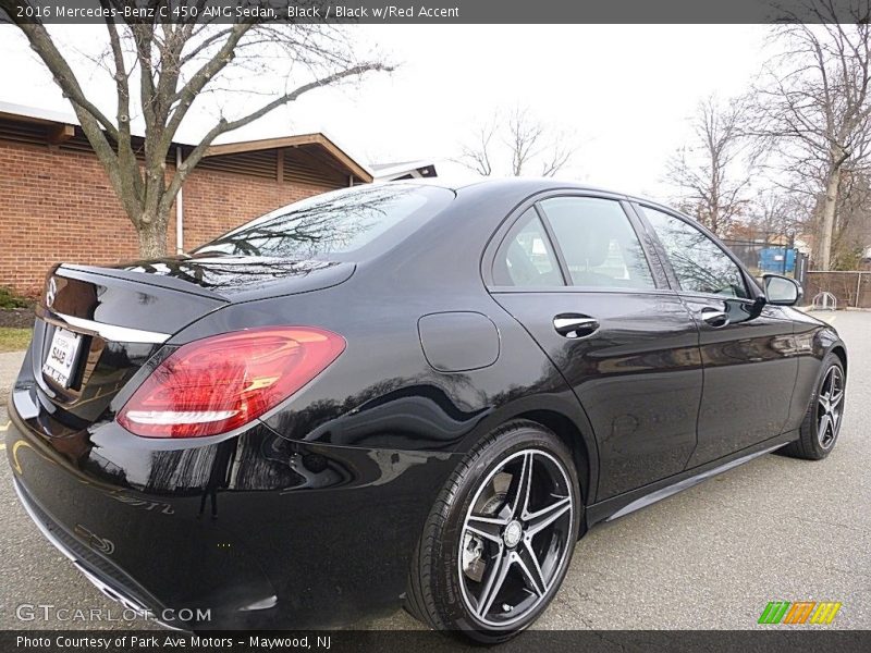 Black / Black w/Red Accent 2016 Mercedes-Benz C 450 AMG Sedan