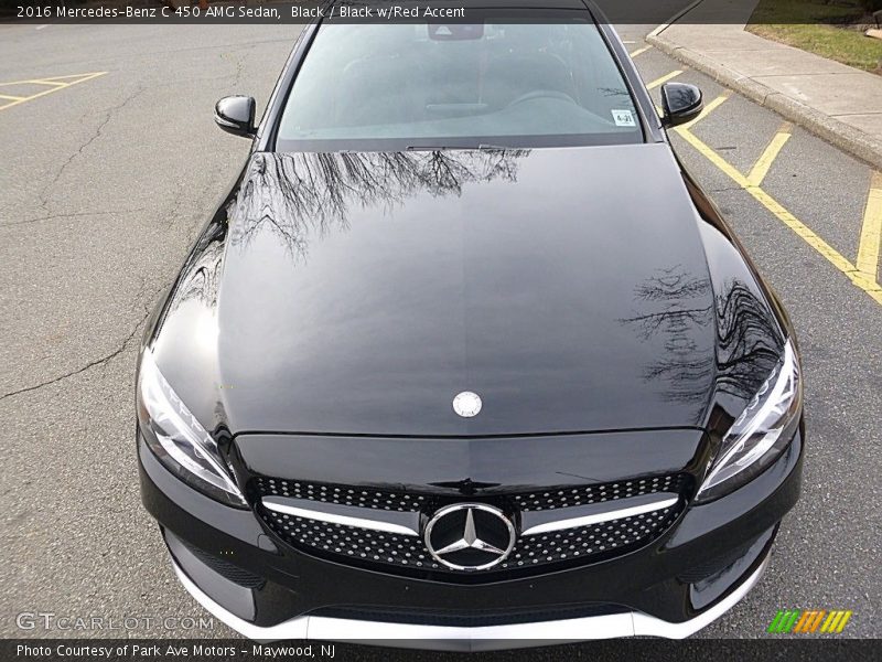 Black / Black w/Red Accent 2016 Mercedes-Benz C 450 AMG Sedan