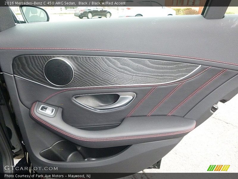 Black / Black w/Red Accent 2016 Mercedes-Benz C 450 AMG Sedan