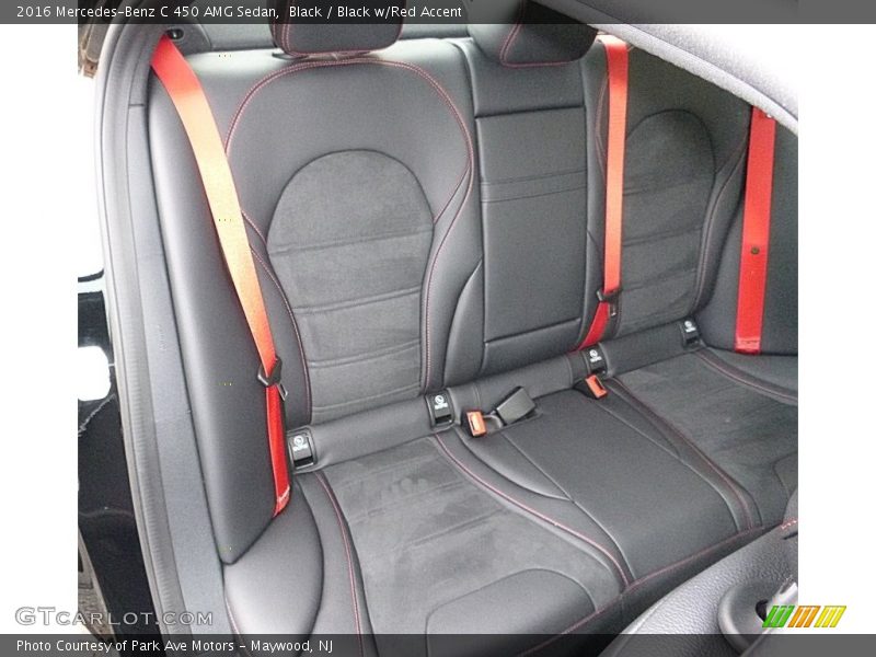 Black / Black w/Red Accent 2016 Mercedes-Benz C 450 AMG Sedan