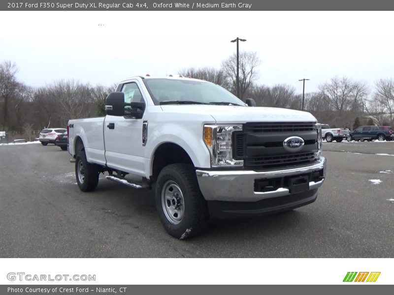 Oxford White / Medium Earth Gray 2017 Ford F350 Super Duty XL Regular Cab 4x4