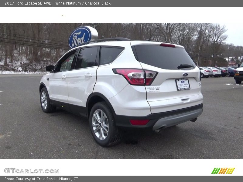 White Platinum / Charcoal Black 2017 Ford Escape SE 4WD