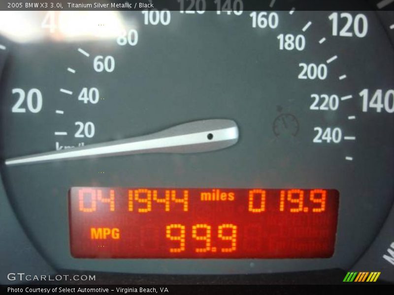 Titanium Silver Metallic / Black 2005 BMW X3 3.0i