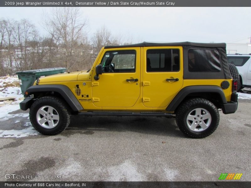Detonator Yellow / Dark Slate Gray/Medium Slate Gray 2009 Jeep Wrangler Unlimited X 4x4