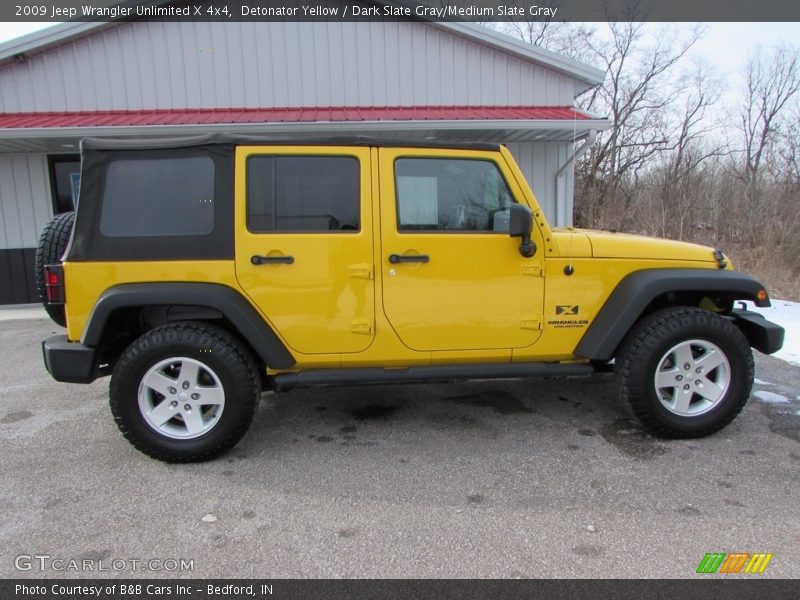 Detonator Yellow / Dark Slate Gray/Medium Slate Gray 2009 Jeep Wrangler Unlimited X 4x4