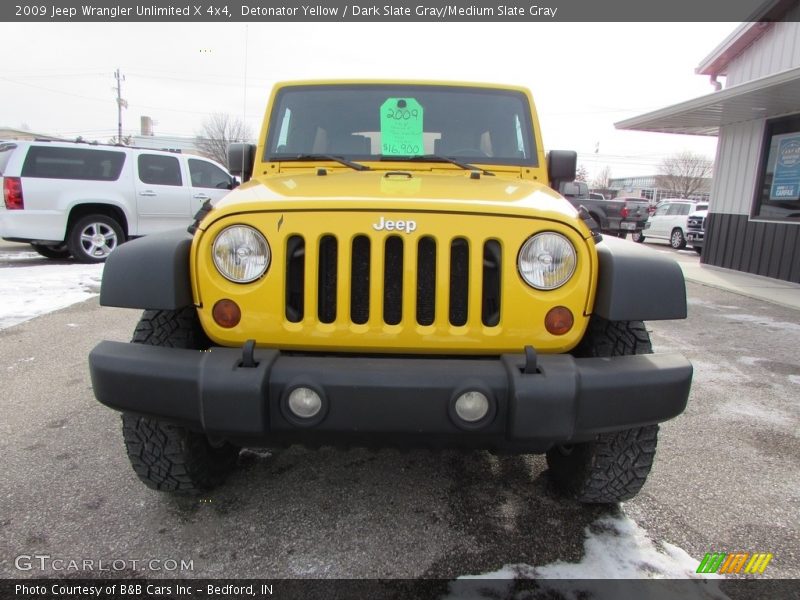 Detonator Yellow / Dark Slate Gray/Medium Slate Gray 2009 Jeep Wrangler Unlimited X 4x4