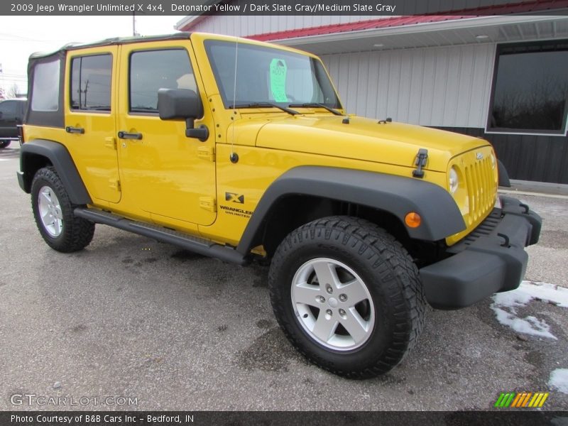 Detonator Yellow / Dark Slate Gray/Medium Slate Gray 2009 Jeep Wrangler Unlimited X 4x4