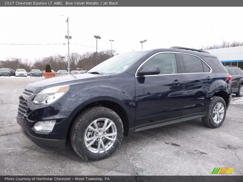 Blue Velvet Metallic / Jet Black 2017 Chevrolet Equinox LT AWD