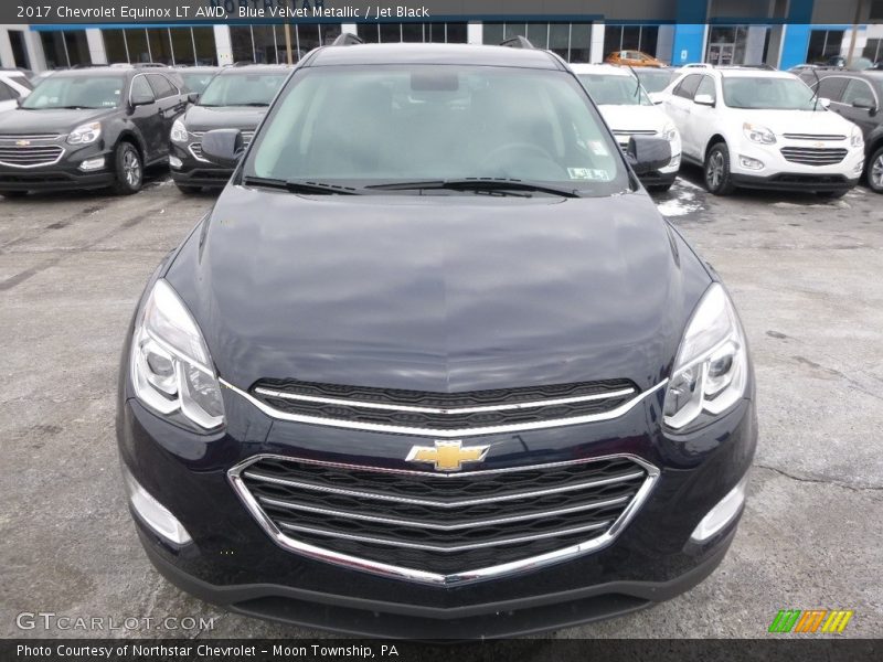 Blue Velvet Metallic / Jet Black 2017 Chevrolet Equinox LT AWD