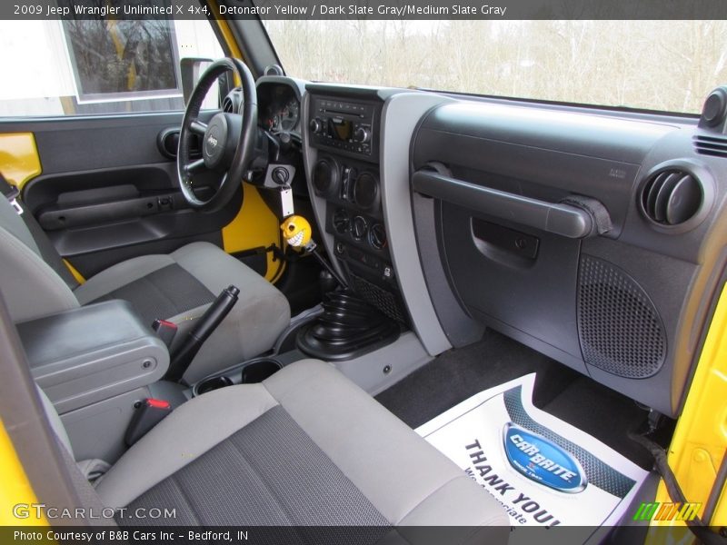 Detonator Yellow / Dark Slate Gray/Medium Slate Gray 2009 Jeep Wrangler Unlimited X 4x4