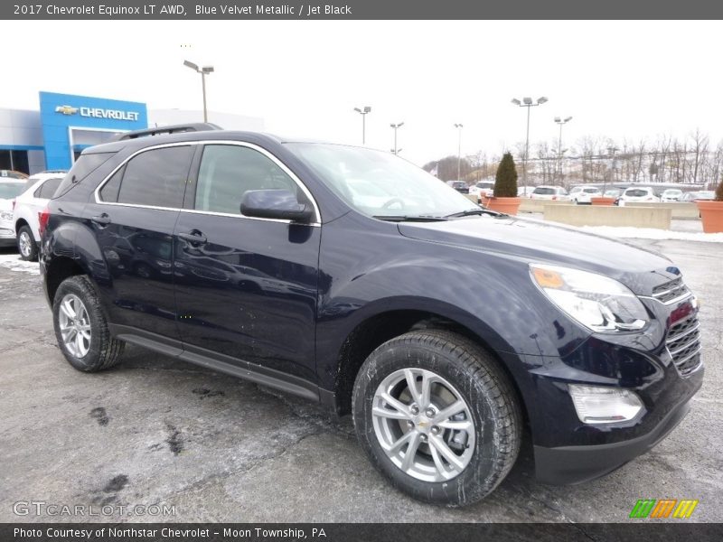 Blue Velvet Metallic / Jet Black 2017 Chevrolet Equinox LT AWD