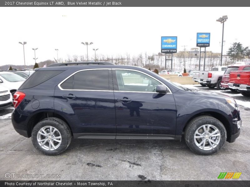 Blue Velvet Metallic / Jet Black 2017 Chevrolet Equinox LT AWD