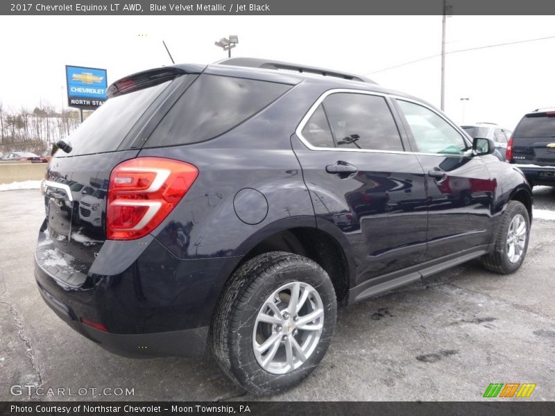 Blue Velvet Metallic / Jet Black 2017 Chevrolet Equinox LT AWD