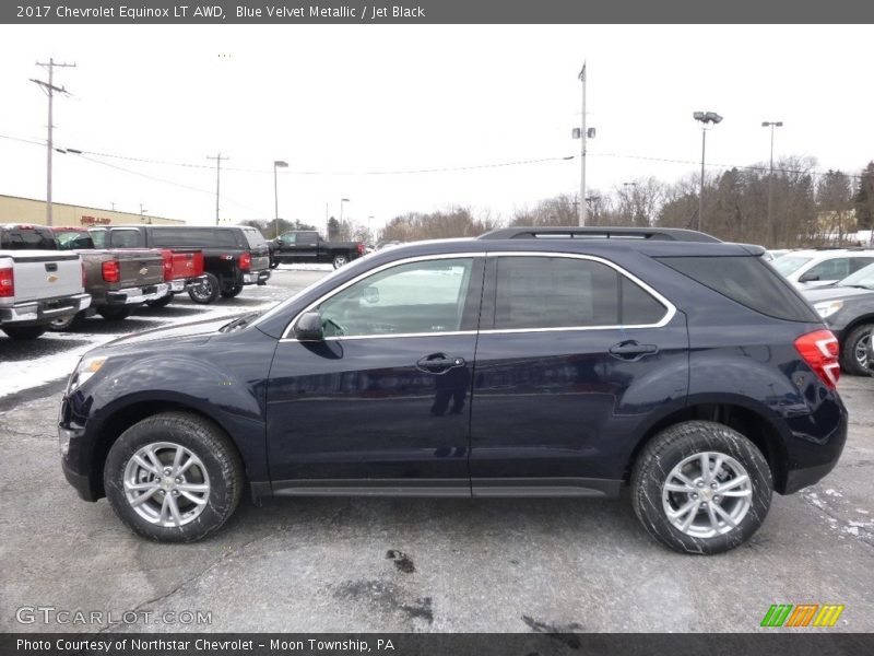 Blue Velvet Metallic / Jet Black 2017 Chevrolet Equinox LT AWD