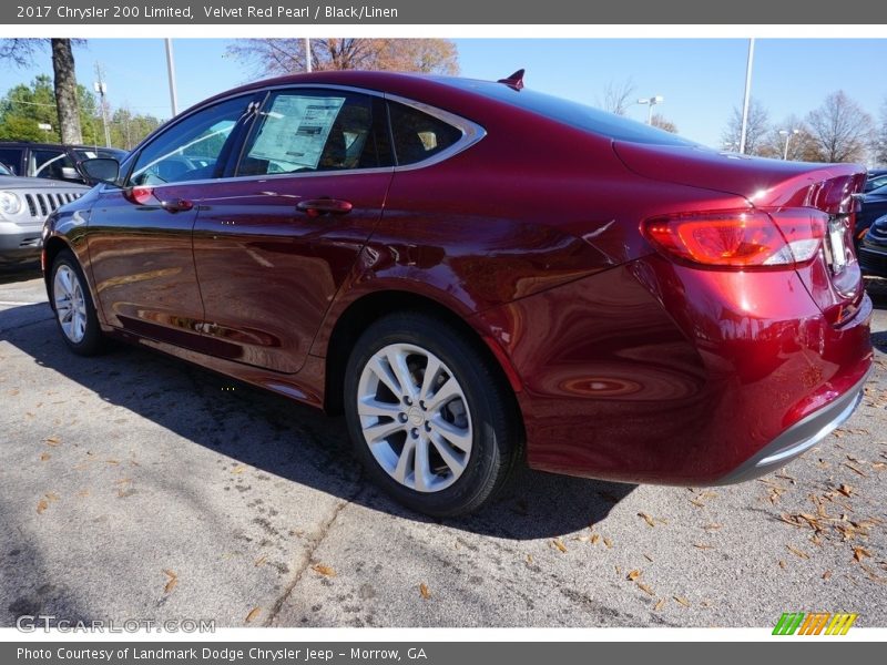 Velvet Red Pearl / Black/Linen 2017 Chrysler 200 Limited