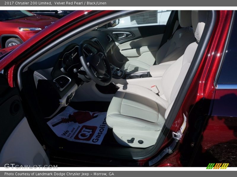 Velvet Red Pearl / Black/Linen 2017 Chrysler 200 Limited