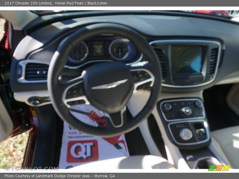 Velvet Red Pearl / Black/Linen 2017 Chrysler 200 Limited