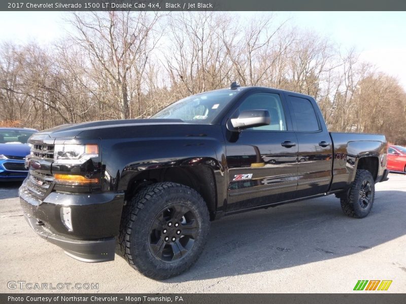 Black / Jet Black 2017 Chevrolet Silverado 1500 LT Double Cab 4x4