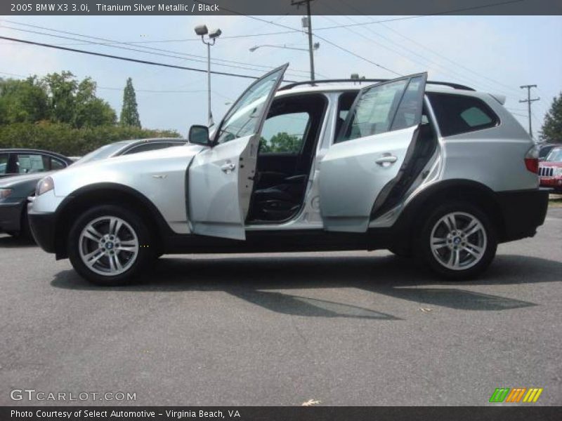 Titanium Silver Metallic / Black 2005 BMW X3 3.0i