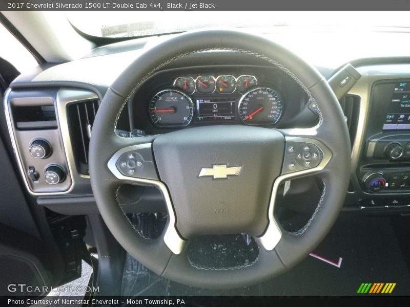 Black / Jet Black 2017 Chevrolet Silverado 1500 LT Double Cab 4x4